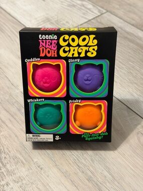 NWT Schylling NeeDoh Teenie Cool Cats 4-pack Viral Squishy Fidget Toy